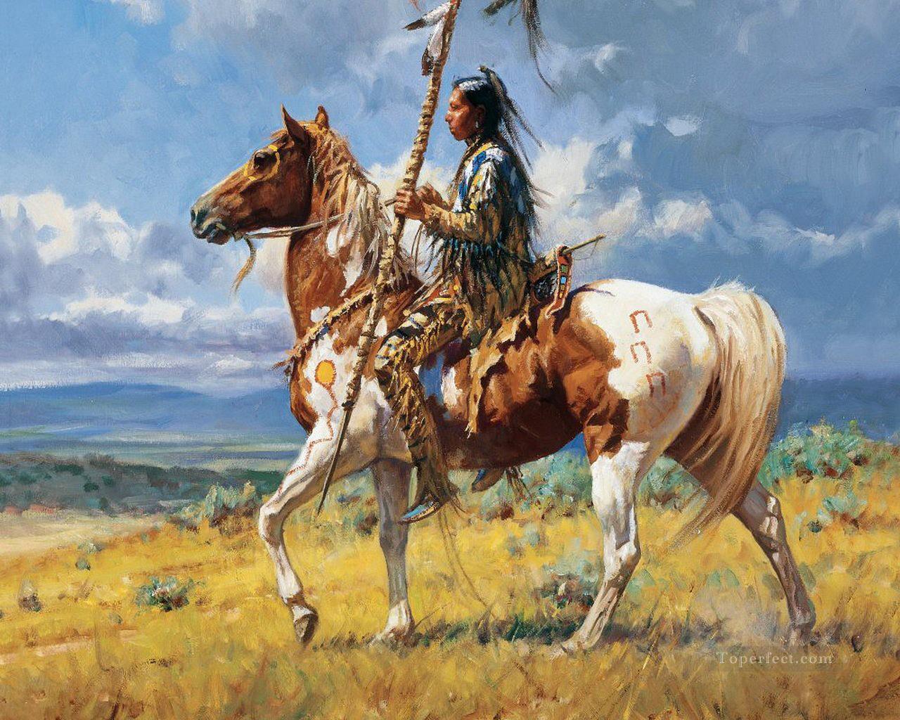 Indiens d’Amérique occidentale 21 Peintures à l'huile